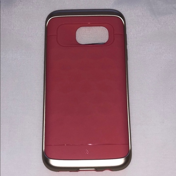 Samsung Galaxy S7 Pink/Gold Cell Phone Case - Picture 3 of 12